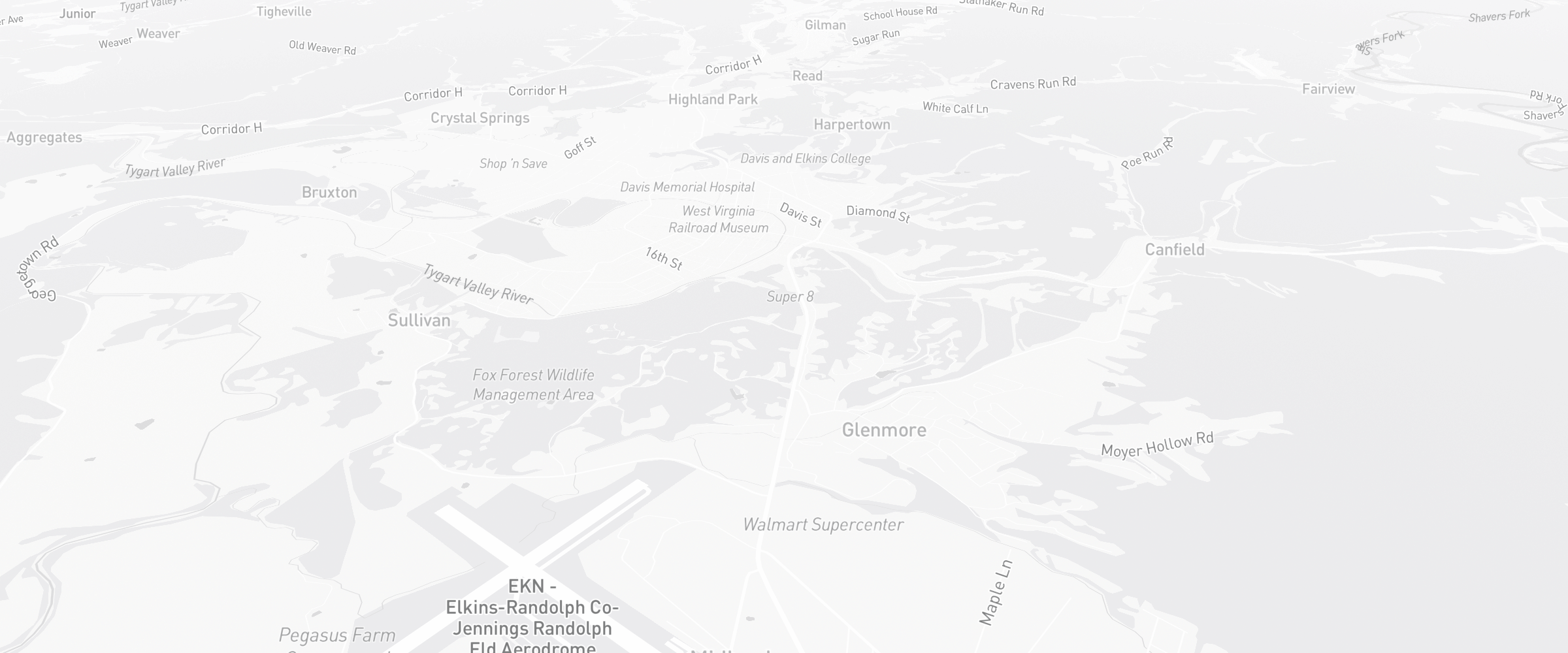 Neighborhood map of Elkins, WV — the area served by Life Insurance Agents of Elkins Group
